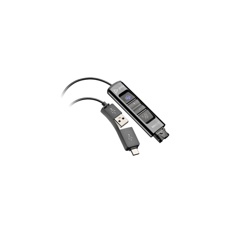 HP Poly Adaptador negro Poly DA85-M USB a QD compatible con | APLIUM