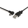 3 ft USB to Left Angle Mini USB Cable