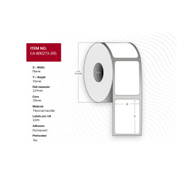 Label 76x51mm, Core 25mm, | APLIUM