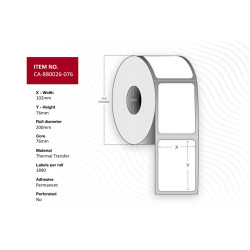 Label 102 x 76mm, Core 76mm, | APLIUM