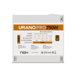 NOX Urano PRO White 750W Bronze unidad de fuente de alimenta | APLIUM