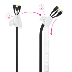 Organizador de Cables en Espiral Nanocable 10.36.0003-W/ 3m | APLIUM