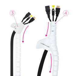 Organizador de Cables en Espiral Nanocable 10.36.0003-W/ 3m | APLIUM