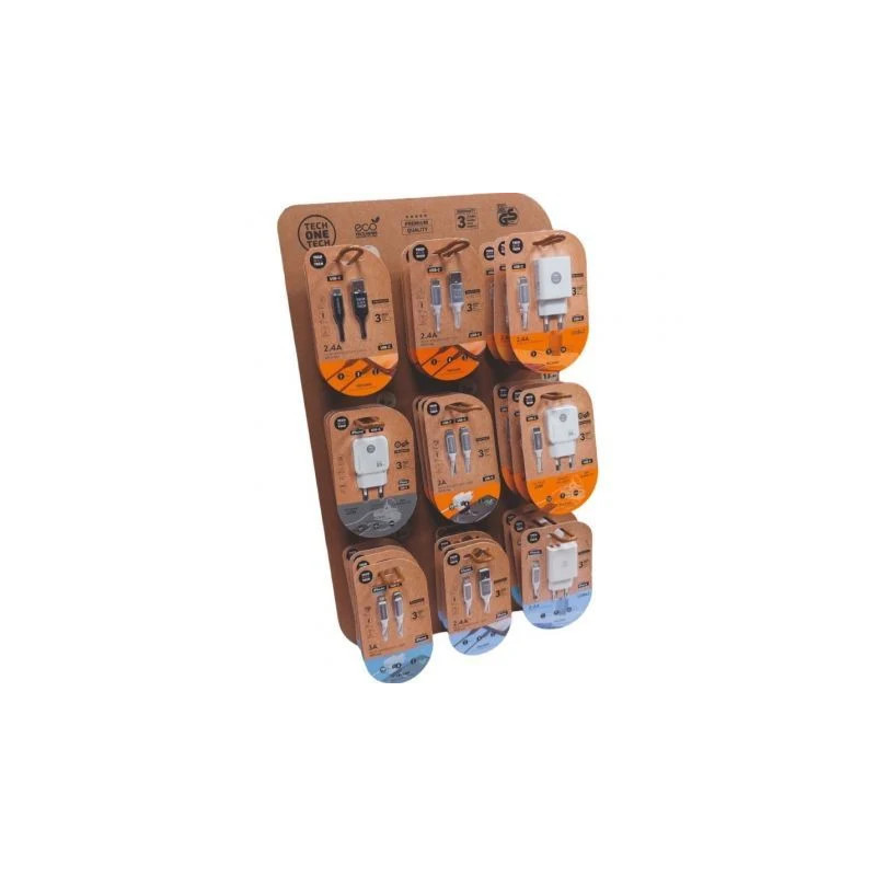 Expositor de Cargadores GaN y Cables Tech One Tech EKO 40090 | APLIUM
