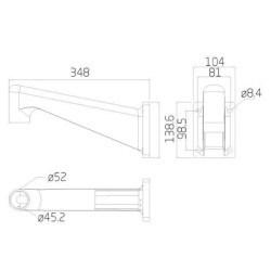 ERNITEC 0070-10108 - Gooseneck wall mount suited | APLIUM