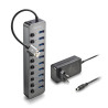 Hub USB NGS IHUB10/ 10xUSB 3.0/ Gris | APLIUM