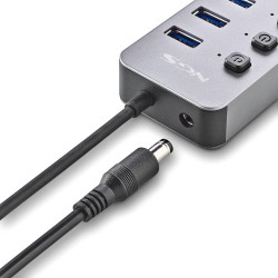 Hub USB NGS IHUB10/ 10xUSB 3.0/ Gris | APLIUM