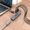Hub USB + USB Tipo-C 3.2 Aisens A109-1033/ 3xUSB/ 1xRJ45/ Gr | APLIUM