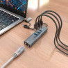 Hub USB + USB Tipo-C 3.2 Aisens A109-1033/ 3xUSB/ 1xRJ45/ Gr | APLIUM