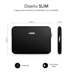 Business Laptop Sleeve Neoprene V2 15,6" Black | APLIUM