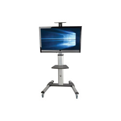 Mobile Flat Panel Floor Stand For 32 - 70IN Tvs + Monirs | APLIUM