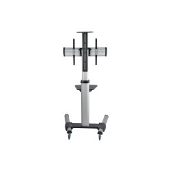 Mobile Flat Panel Floor Stand For 32 - 70IN Tvs + Monirs | APLIUM