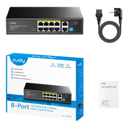 Switch de 8 puertos PoE+ 10/100M | APLIUM