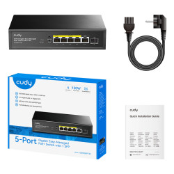 Switch PoE+ de 5 puertos Gigabit y 1 ranura SFP | APLIUM