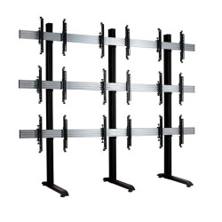 System X - 3 X 3 Universal Freestanding Videowall Mounting | APLIUM
