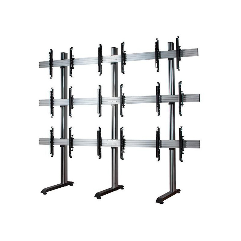System X - 3 X 3 Universal Freestanding Videowall Mounting | APLIUM
