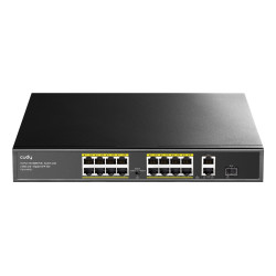 Switch PoE+ Cudy de 16 puertos 10/100M con 2 uplinks Gigabit | APLIUM