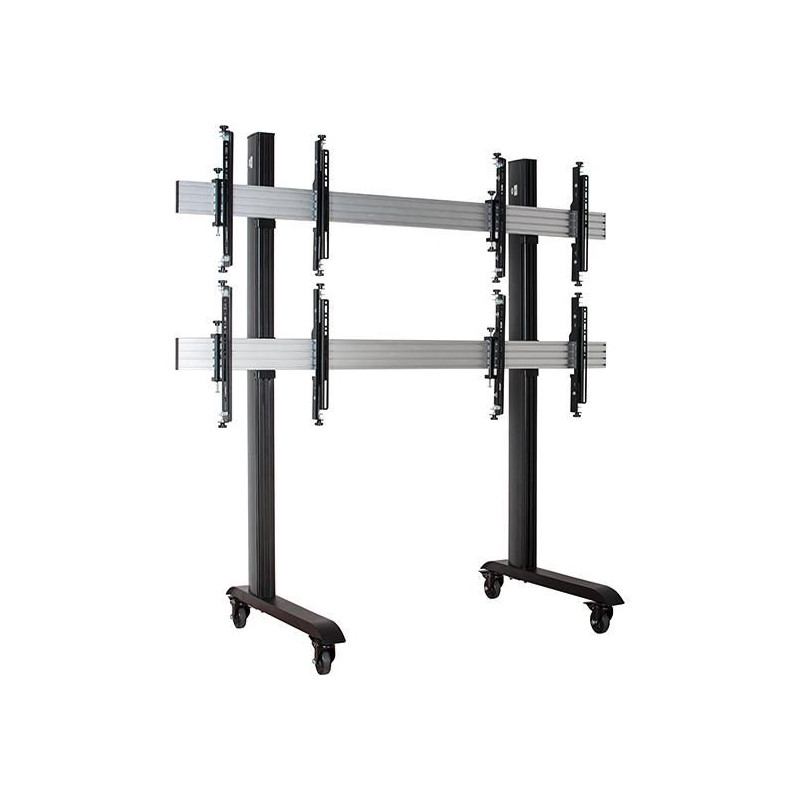 System X - 2 X 2 Universal Mobile Videowall Mounting System | APLIUM
