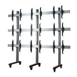 System X - 3 X 3 Universal Mobile Videowall Mounting System | APLIUM