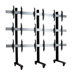 System X - 3 X 3 Universal Mobile Videowall Mounting System | APLIUM