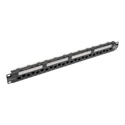 24PT CAT6A/CAT6/CAT5E 110 Patch Panel W/CBL Mgmt Bar RJ45 1U | APLIUM