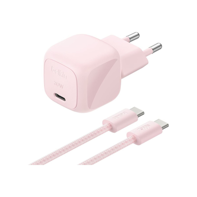 BOOSTCHARGE 30W USB PD Wall Charger with PPS, Blush w/2m C-C | APLIUM