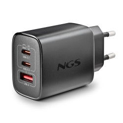 Cargador de Pared GaN NGS Era 65W/ 2xUSB Tipo-C/ 1xUSB/ 65W | APLIUM
