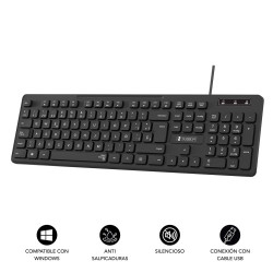 SUBBLIM Teclado Ergonómico Business Slim Silencioso con cabl | APLIUM