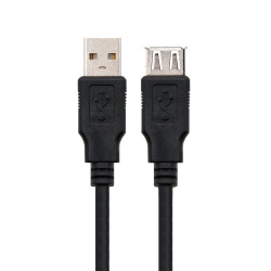 Cable Alargador USB 2.0 Nanocable 10.01.0203-BK/ USB Macho - | APLIUM