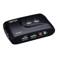 2-PORT Compact USB Kvm Switch With Audio And Cable | APLIUM