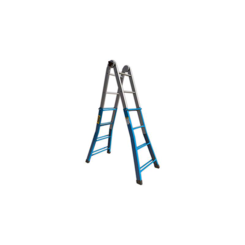 Escalera telescopica PLABELL ACERO 4+4 | APLIUM