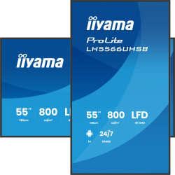 Monitor Iiyama 55" , UHD IPS Panel, Haze 1%, 800CD/M, Horiz | APLIUM