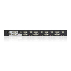 4-PORT USB DVI Dual-view Kvm Sw Itch With Aud + USB 2.0 Hub | APLIUM