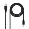 Cable USB 2.0 Impresora Nanocable 10.01.0104-BK/ USB Tipo-B | APLIUM