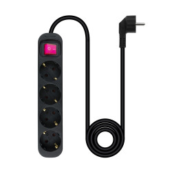 Regleta con Interruptor Nanocable 10.37.0004-BK/ 4 Tomas de | APLIUM