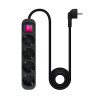 Regleta con Interruptor Nanocable 10.37.0004-BK/ 4 Tomas de | APLIUM