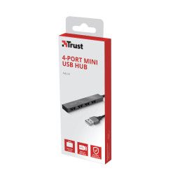 Hub USB 2.0 Trust Halyx/ 4xUSB/ Gris | APLIUM