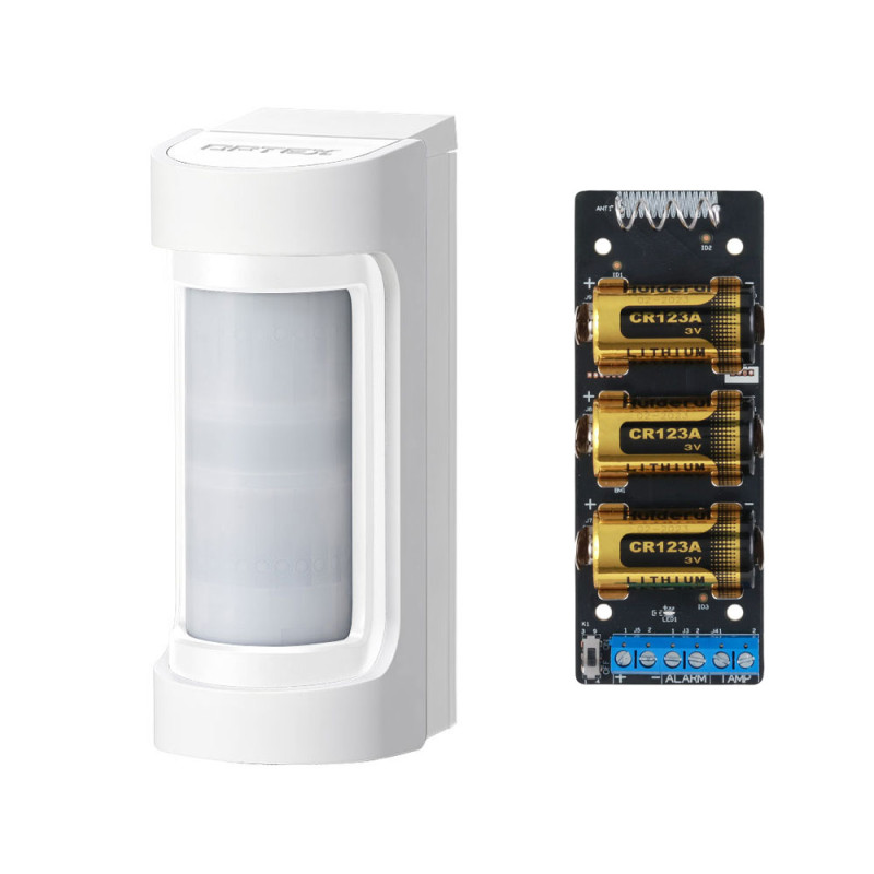 Detector de doble PIR Optex para exterior con expansor de en | APLIUM