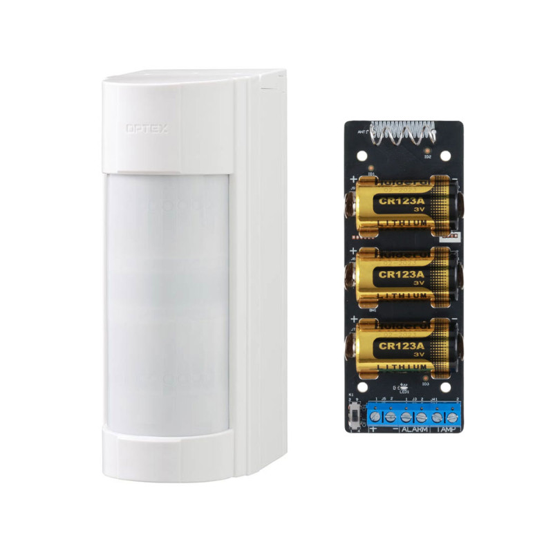 Detector de doble PIR Optex para exterior con expansor de en | APLIUM