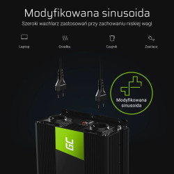 Green Cell INV10 adaptador e inversor de corriente Auto 2000 | APLIUM