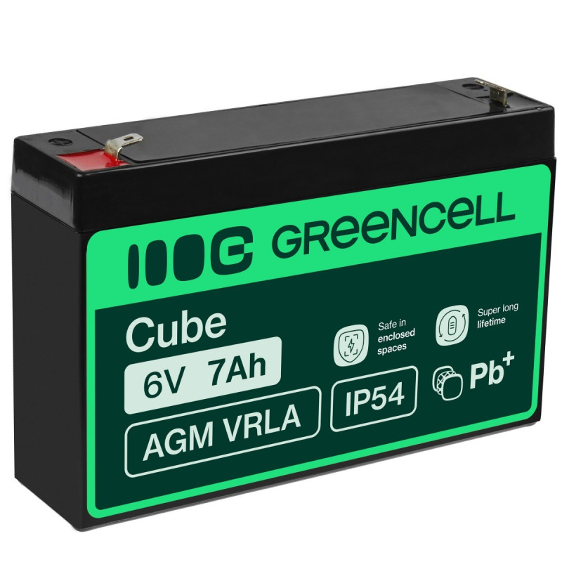 Green Cell Battery AGM 6V 7AH | APLIUM