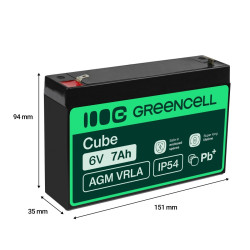 Green Cell Battery AGM 6V 7AH | APLIUM