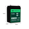 Green Cell AGM Battery 12V 2.8Ah - Battery - Baby (C) | APLIUM
