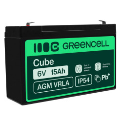 Green Cell AGM40 - 6 V - 1 pieza(s) - Negro - 15 Ah - 1,8 kg | APLIUM