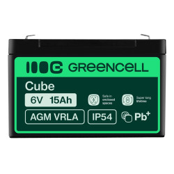 Green Cell AGM40 - 6 V - 1 pieza(s) - Negro - 15 Ah - 1,8 kg | APLIUM