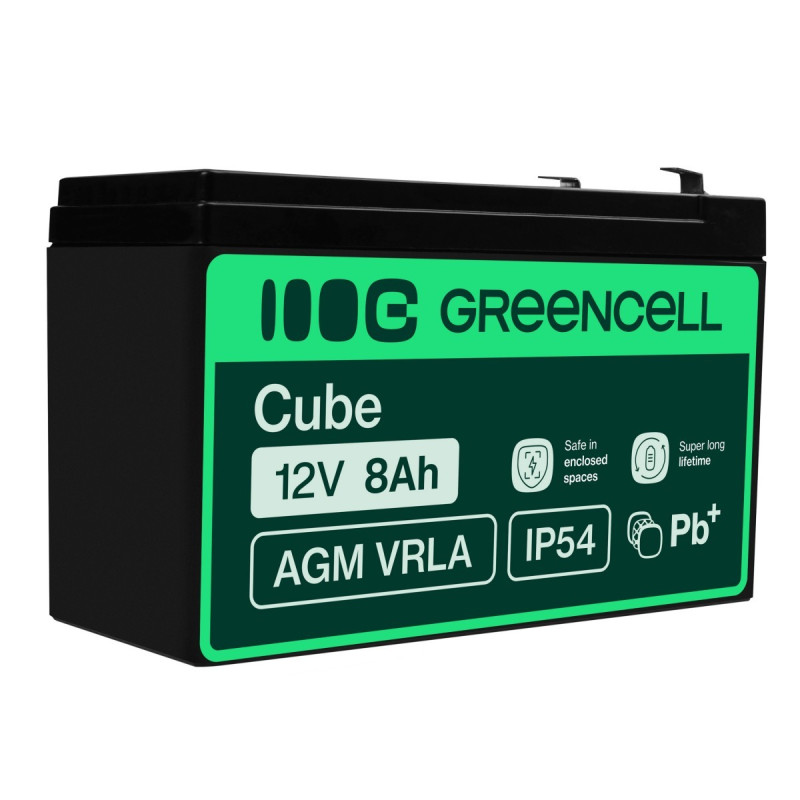 Green Cell AGM Battery 12V 8Ah - Battery - Mignon (AA) | APLIUM