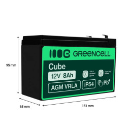 Green Cell AGM Battery 12V 8Ah - Battery - Mignon (AA) | APLIUM
