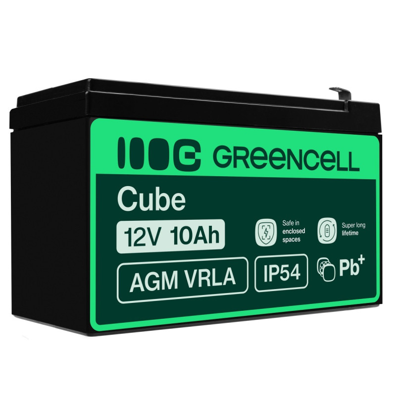 Green Cell AGM Battery Lead Acid 12V 10Ah Maintenance Free f | APLIUM