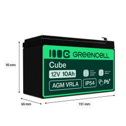 Green Cell AGM Battery Lead Acid 12V 10Ah Maintenance Free f | APLIUM