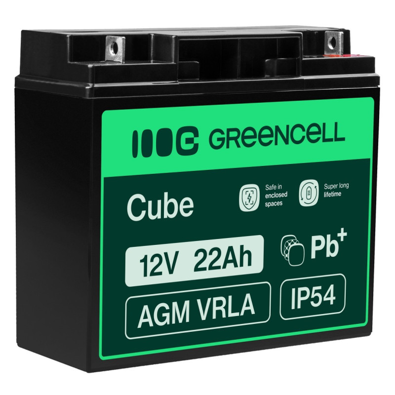 Green Cell AGM 12V 22Ah VRLA Battery Gel deep cycle scooter | APLIUM